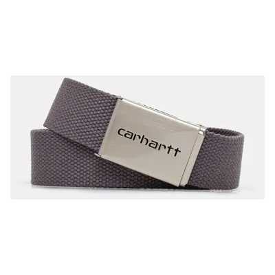 Pásek Carhartt WIP Clip Belt Chrome šedá barva, I019176.2LQXX