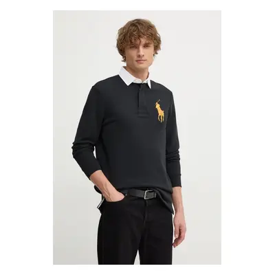 Polo tričko Polo Ralph Lauren černá barva, 710952240