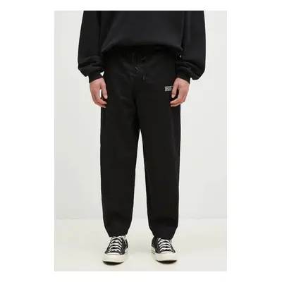 Bavlněné kalhoty NEIGHBORHOOD Easy Pants černá barva, jednoduché, 242TSNH.PTM02