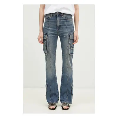 Džíny Fiorucci Multipocket Flared Jeans dámské, high waist, U01FMDJE083DN01DN02