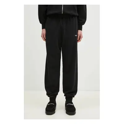 Bavlněné tepláky No Problemo Mini Problemo Sweatpant černá barva, s potiskem, NP30009.02