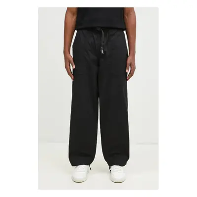 Kalhoty Butter Goods TRS Pant pánské, černá barva, jednoduché, BG243722