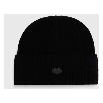 Vlněná čepice Ader Error Etik Logo Beanie tmavomodrá barva, BMADFWHW0504