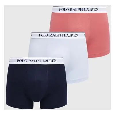 Boxerky Polo Ralph Lauren 3-pack pánské, růžová barva, 714830299