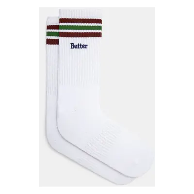 Ponožky Butter Goods Stripe Socks pánské, bílá barva, BG243912