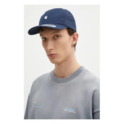 Bavlněná baseballová čepice Carhartt WIP Madison Logo Cap tmavomodrá barva, s aplikací, I023750.