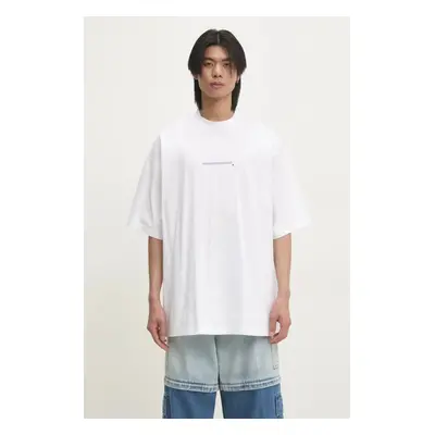 Bavlněné tričko VETEMENTS Website Oversized bílá barva, s potiskem, UA66TR735W