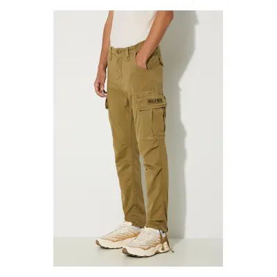 Kalhoty Alpha Industries Squad Pants pánské, zelená barva, ve střihu cargo, 188202.11-green