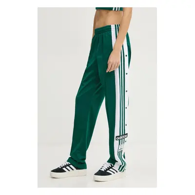 Kalhoty adidas Originals Adibreak dámské, zelená barva, vzorované, JD0852