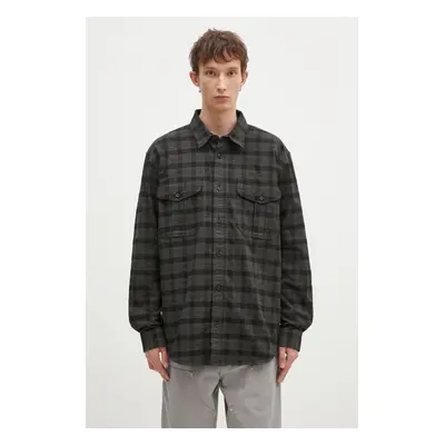 Bavlněná košile Filson Alaskan Guide Shirt šedá barva, regular, s klasickým límcem, FMCAM0005