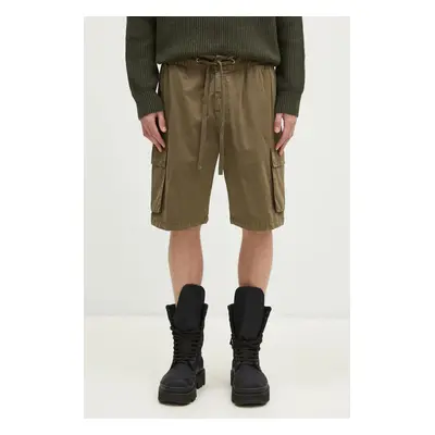 Bavlněné šortky KSUBI Krush Cargo Short zelená barva, MPF24WA022