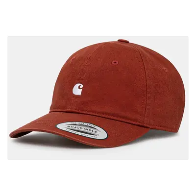 Bavlněná baseballová čepice Carhartt WIP Madison Logo Cap červená barva, s aplikací, I023750.2OV