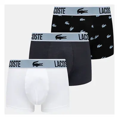 Boxerky Lacoste 3-pack pánské, bílá barva, 5H5152