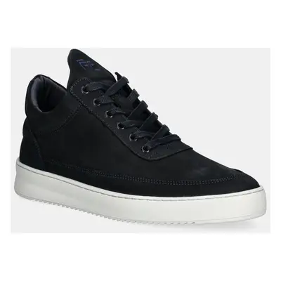 Nubukové tenisky Filling Pieces Low Top Ripple Nubuck tmavomodrá barva, 10122841658