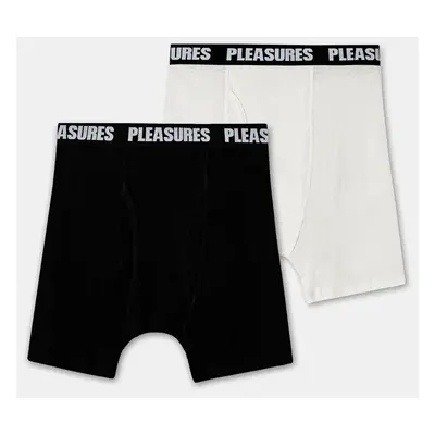 Bavlněné boxerky PLEASURES Boxer Briefs 2-pack černá barva, P24SP073.BLACK