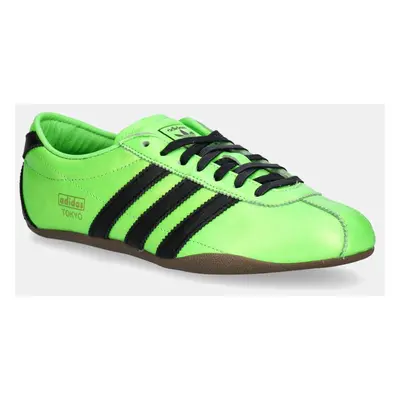 Kožené sneakers boty adidas Originals Tokyo Decon zelená barva, JQ2155