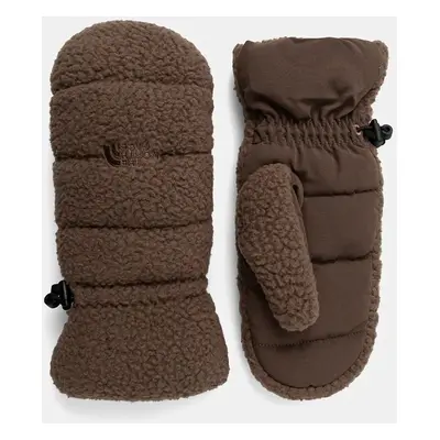 Rukavice The North Face Cragmont Fleece Mitt dámské, hnědá barva, NF0A7WKT1OI1