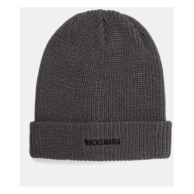 Čepice Wacko Maria Knit Watch Cap šedá barva, 24FW-WMA-CP04