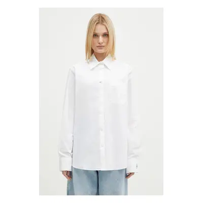 Bavlněná košile JW Anderson Classic Shirt bílá barva, relaxed, s klasickým límcem, SH0334.PG1090