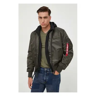 Bomber bunda Alpha Industries MA-1 D-Tec zelená barva, zimní