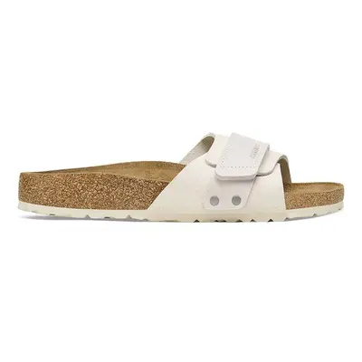 Semišové pantofle Birkenstock Oita dámské, šedá barva, 1024226