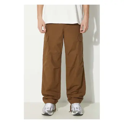 Bavlněné kalhoty Carhartt WIP Regular Cargo Pant hnědá barva, jednoduché, I032467.1ZD02