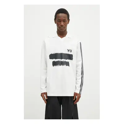 Tričko s dlouhým rukávem Y-3 Graphic Longsleeve Tee bílá barva, s potiskem, JM3233