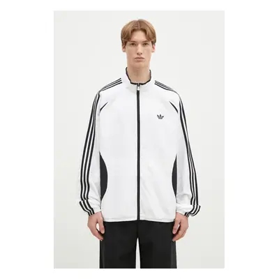 Mikina adidas Originals Teamgeist Tracktop pánská, bílá barva, vzorovaná, JP1116