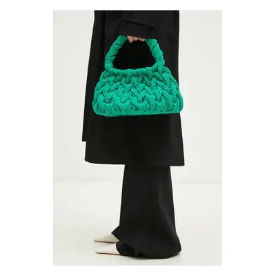 Kabelka JW Anderson Cable Knit Bag zelená barva, HB0692.FA0345.500