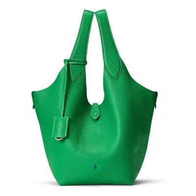 Kožená kabelka Polo Ralph Lauren Tote zelená barva, 428938031