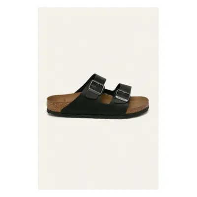 Kožené pantofle Birkenstock Arizona SFB pánské, černá barva