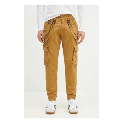 Kalhoty Alpha Industries Utility Pant pánské, hnědá barva, ve střihu cargo, 128202.13