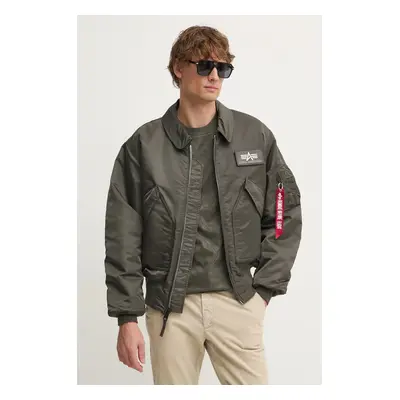 Bunda Alpha Industries pánská, šedá barva, zimní