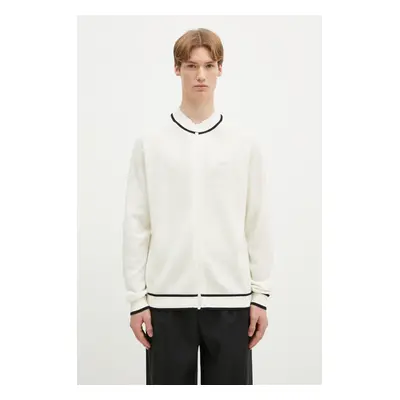 Vlněný svetr adidas Originals Premium Cardigan béžová barva, JD3402