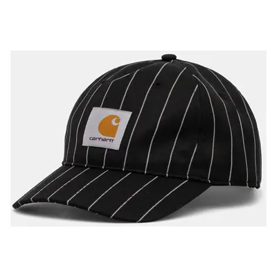 Čepice s vlněnou směsí Carhartt WIP Seaton Cap černá barva, I034348.2MBXX