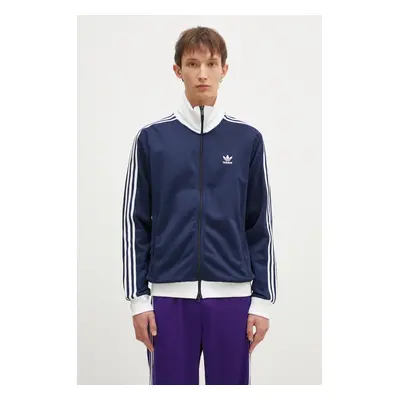 Mikina adidas Originals Adicolor Classics Beckenbauer pánská, tmavomodrá barva, vzorovaná, IP041