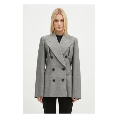 Sako JW Anderson Hourglass Tailored Jacket šedá barva, oversize, JK0343.PG1640.929