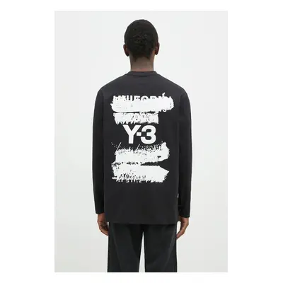 Tričko s dlouhým rukávem Y-3 Graphic Longsleeve Tee černá barva, s potiskem, JN4880