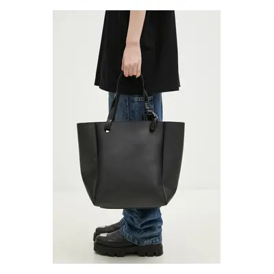 Kožená kabelka JW Anderson The Jwa Corner Tote černá barva, HB0648.LA0349.999