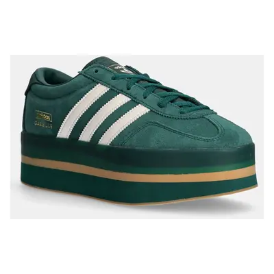 Vlněné tenisky adidas Originals Gazelle Stack zelená barva, JR8179