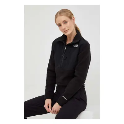 Mikina The North Face Womens Denali Cropped Fleece dámská, černá barva, NF0A7WXYJK31