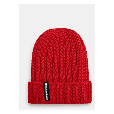 Čepice Manastash 90'S Logo Beanie Ii červená barva, z husté pleteniny, 7923974005