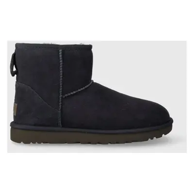 Semišové sněhule UGG Classic Mini II tmavomodrá barva, 1016222