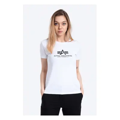 Bavlněné tričko Alpha Industries bílá barva, 196051.09-white