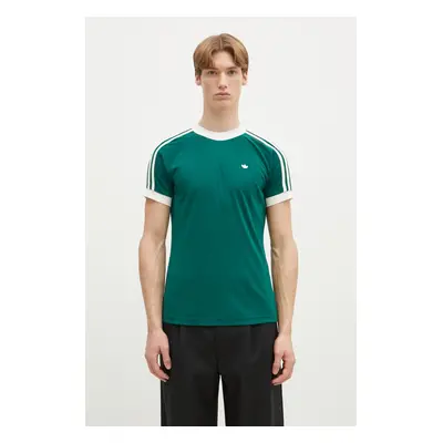 Tričko s příměsí vlny adidas Originals Cali Tee zelená barva, JM3587