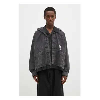 Košile Maison MIHARA YASUHIRO Double Layered Longsleeve Shirts pánská, černá barva, relaxed, J13