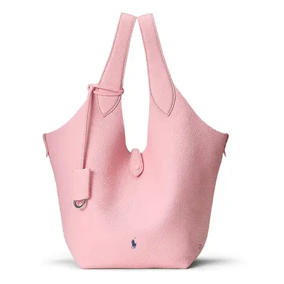 Kožená kabelka Polo Ralph Lauren Tote růžová barva, 428938031