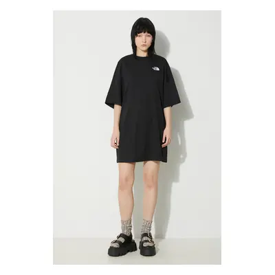 Šaty The North Face W S/S Essential Oversize Tee Dress černá barva, mini, oversize, NF0A87NFJK31