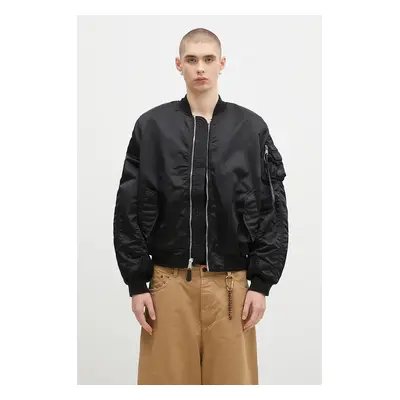 Bomber bunda Alpha Industries MA-1 UV černá barva, zimní, 146115UV