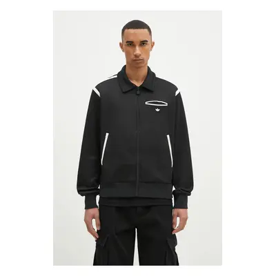 Mikina adidas Originals Premium Tracktop pánská, černá barva, s aplikací, JD3397